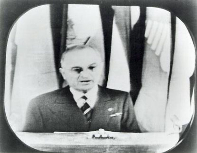 Truman Makes the 1st Transcontinental TV Broadcast