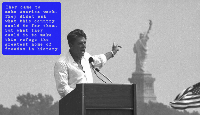 25 Reagan Statue of Liberty