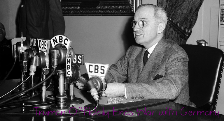 Truman Announces Offical End of War with Germany