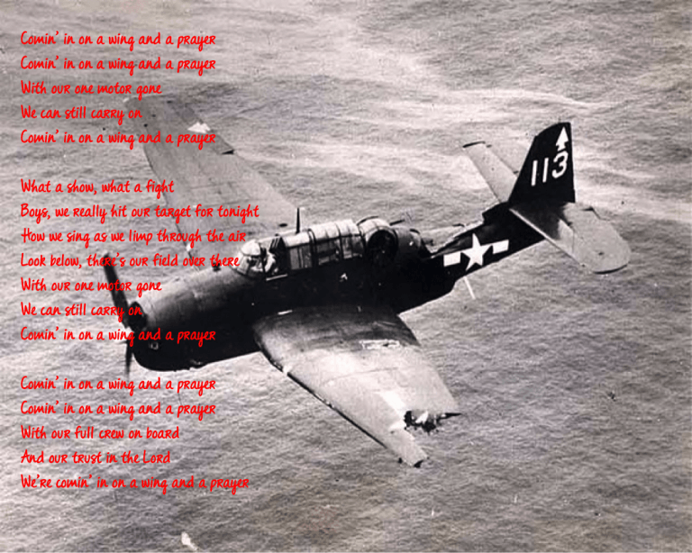 68 On a Wing and a Prayer